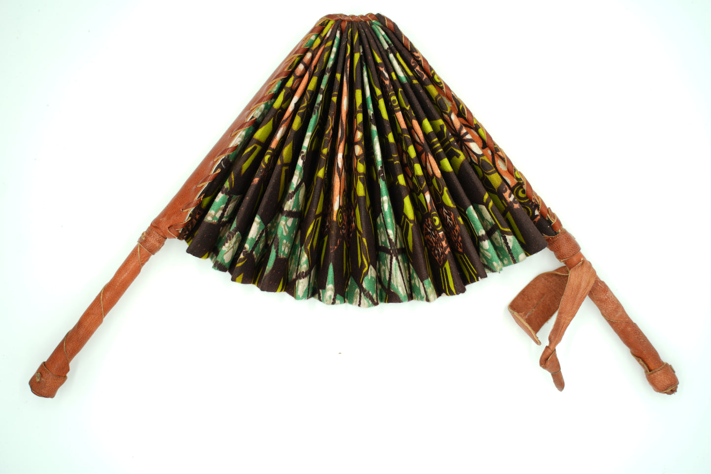 Handmade Fan - Green Floral
