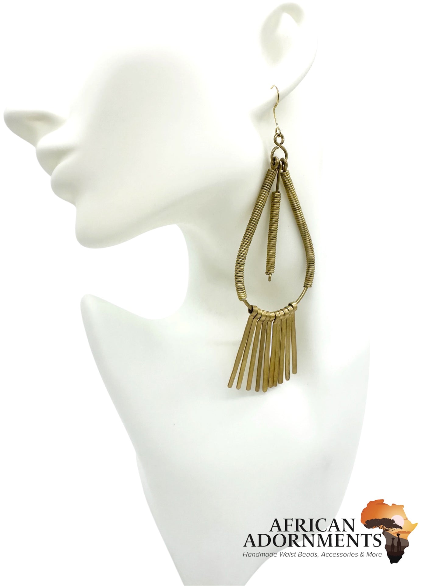 Kenyan Brass Earrings - Kakamega