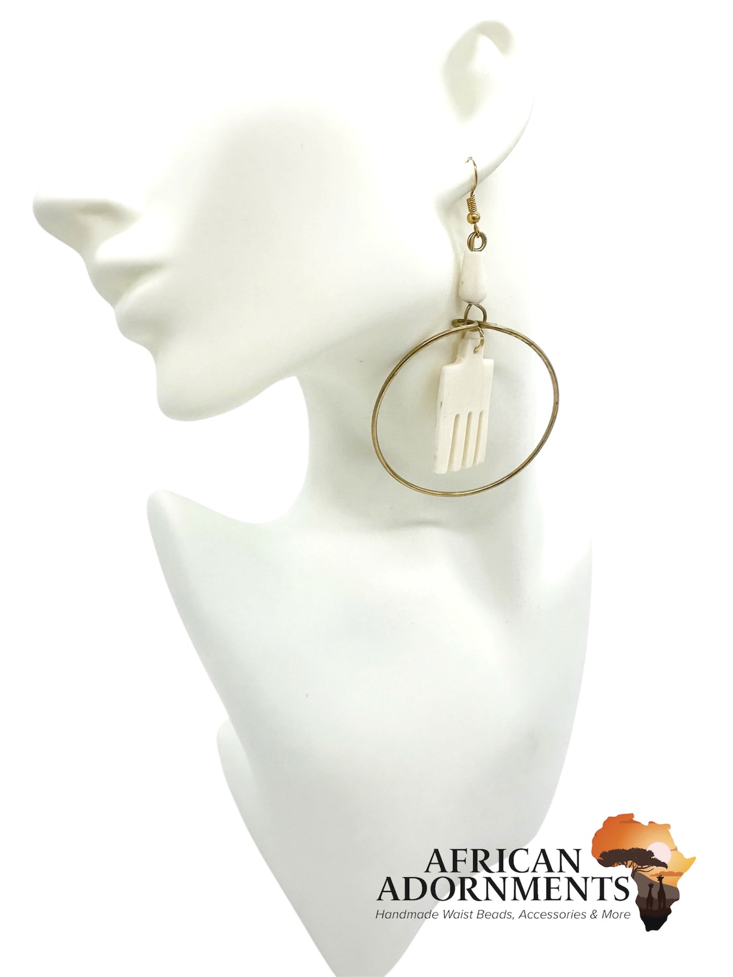 Kenyan Brass Earrings - Kitale