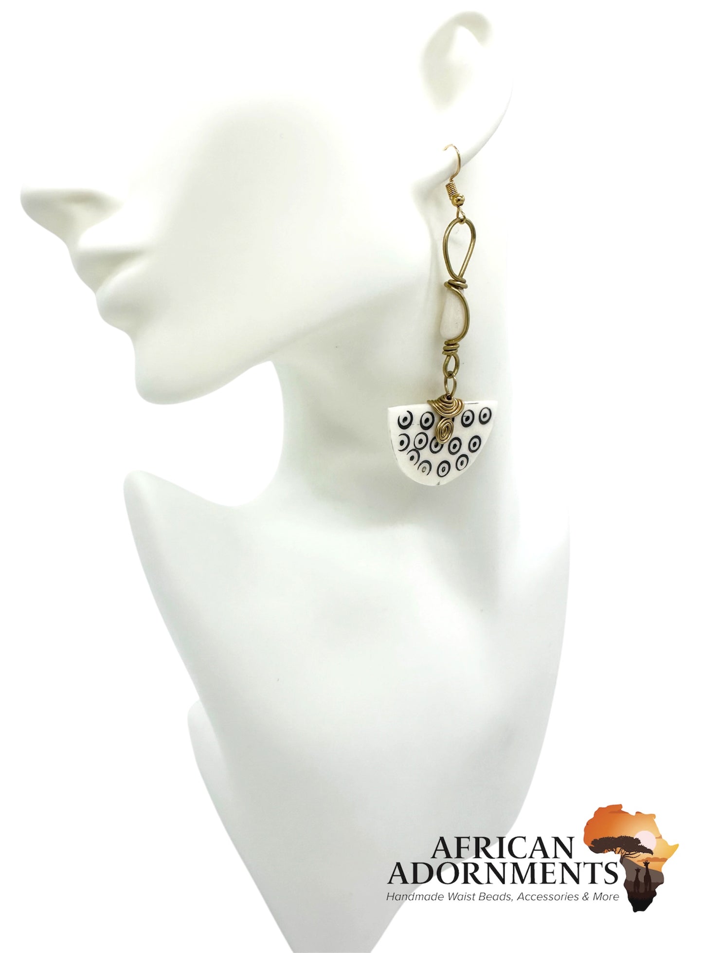 Kenyan Brass Earrings - Atieno