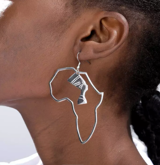 Africa Nefertiti Hoop Earrings