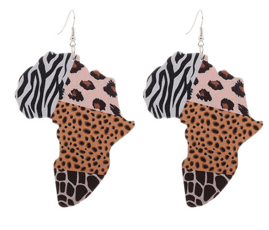 Africa Print Earrings