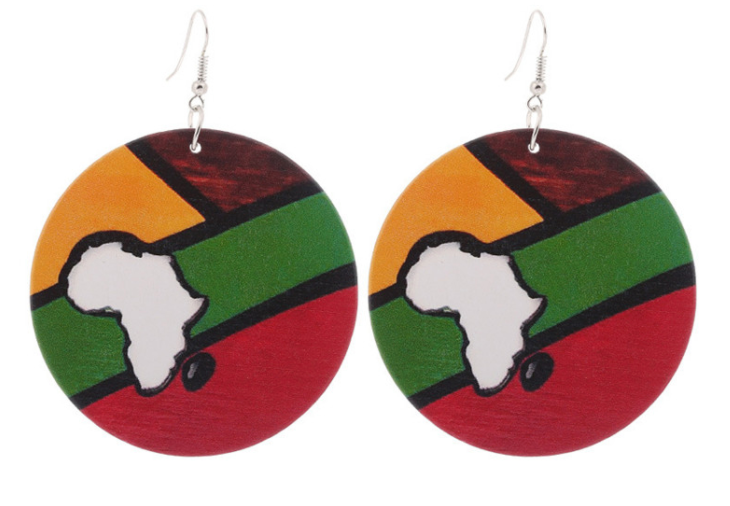 Geometric Africa Earrings