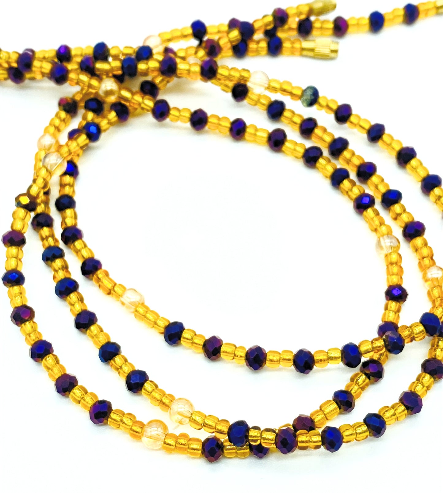 Gold and Purple Anklets