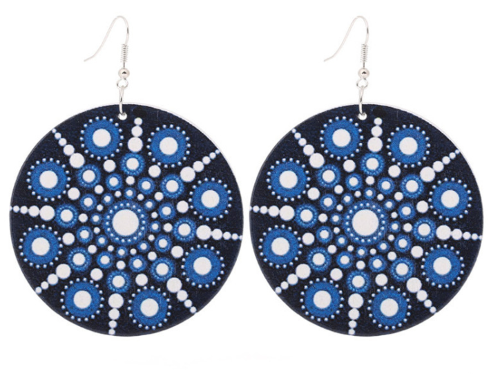 Blue Geometrics Earrings