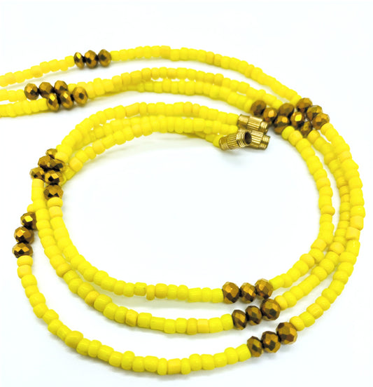 Yellow and Dark Gold Clasp Anklets