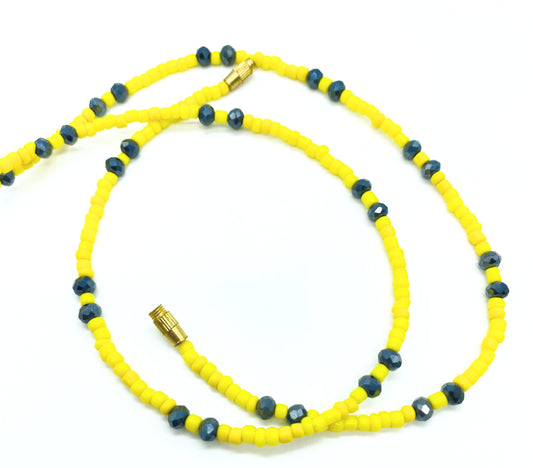 Yellow and Blue Clasp Anklets