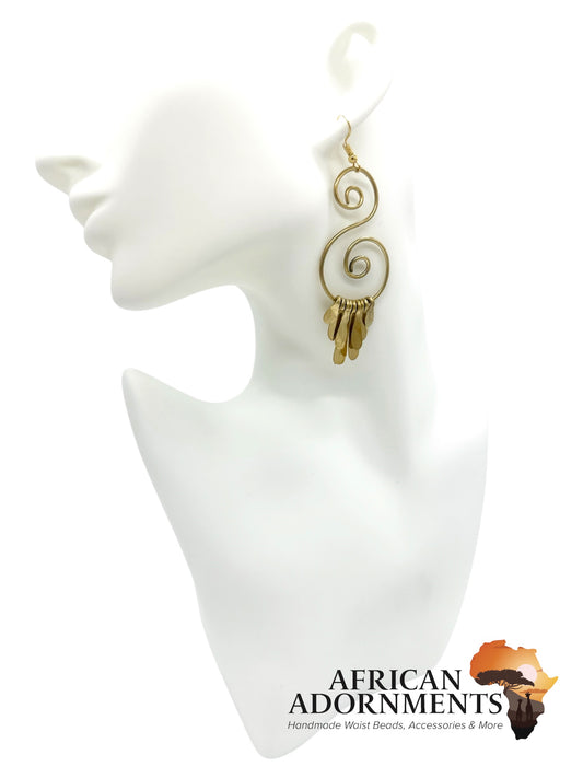 Kenyan Brass Earrings - Safina