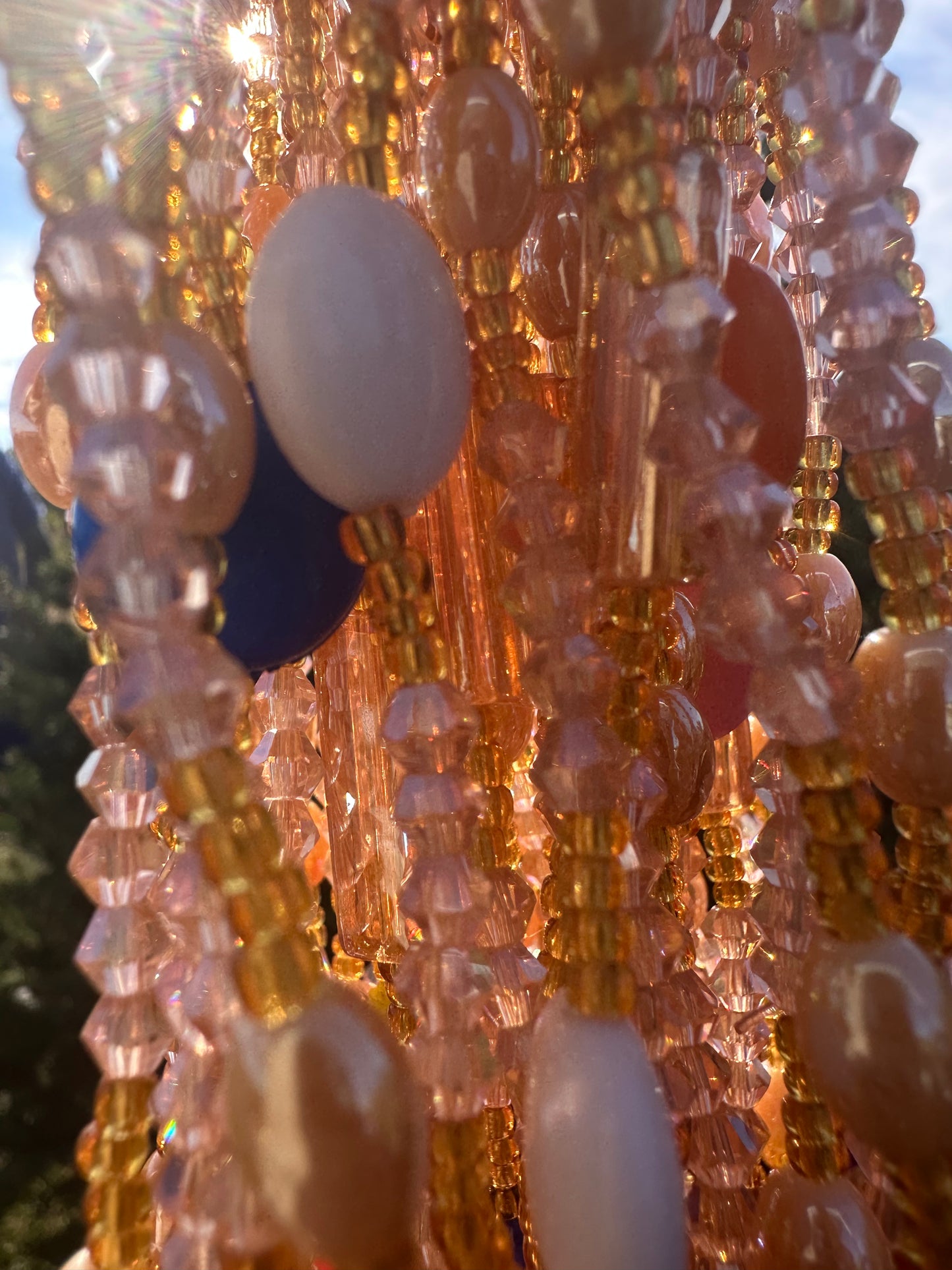 Golden Dewdrops (Elastic Waistbeads)