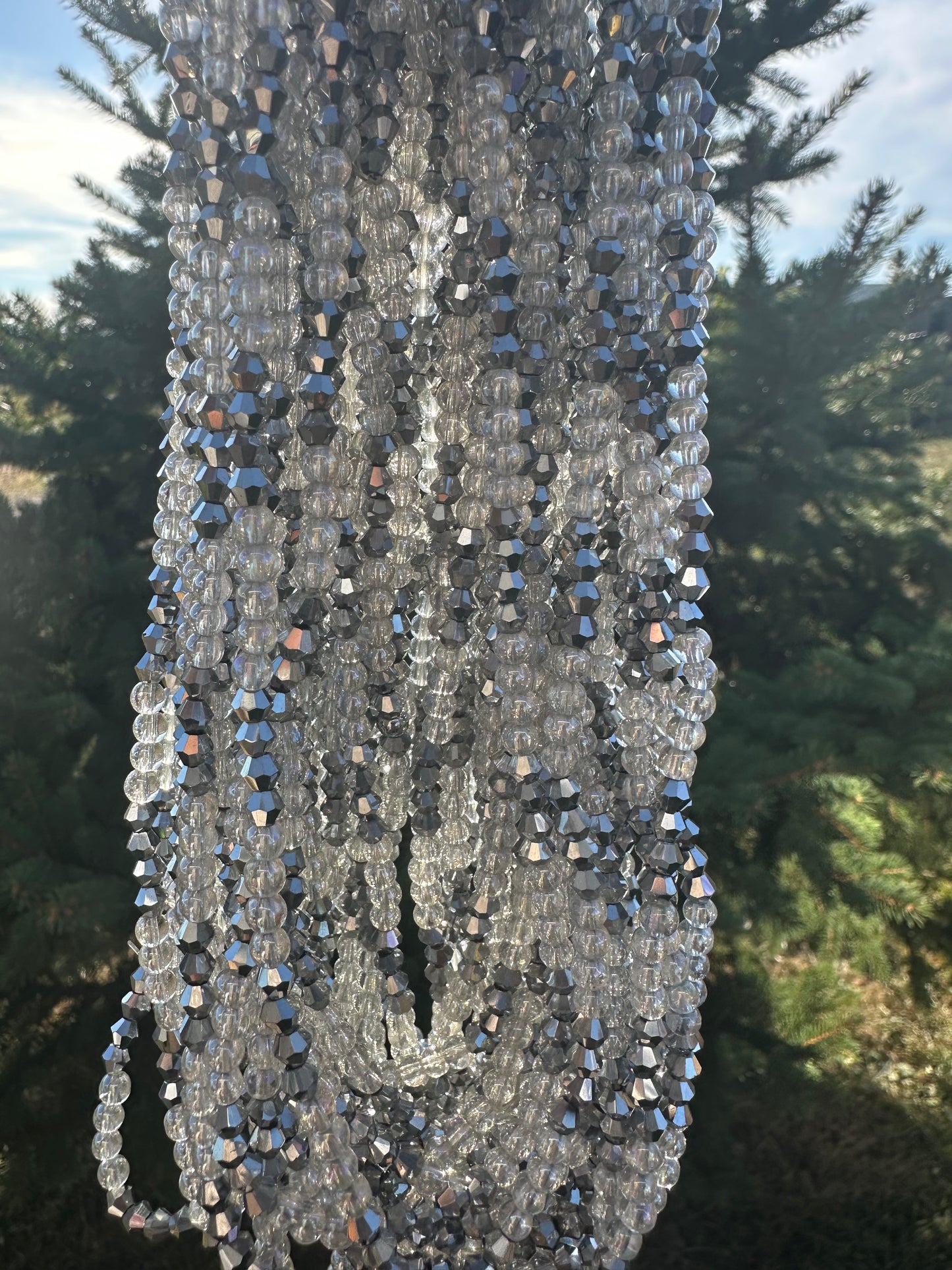 Silver Bells (Elastic Waistbeads)