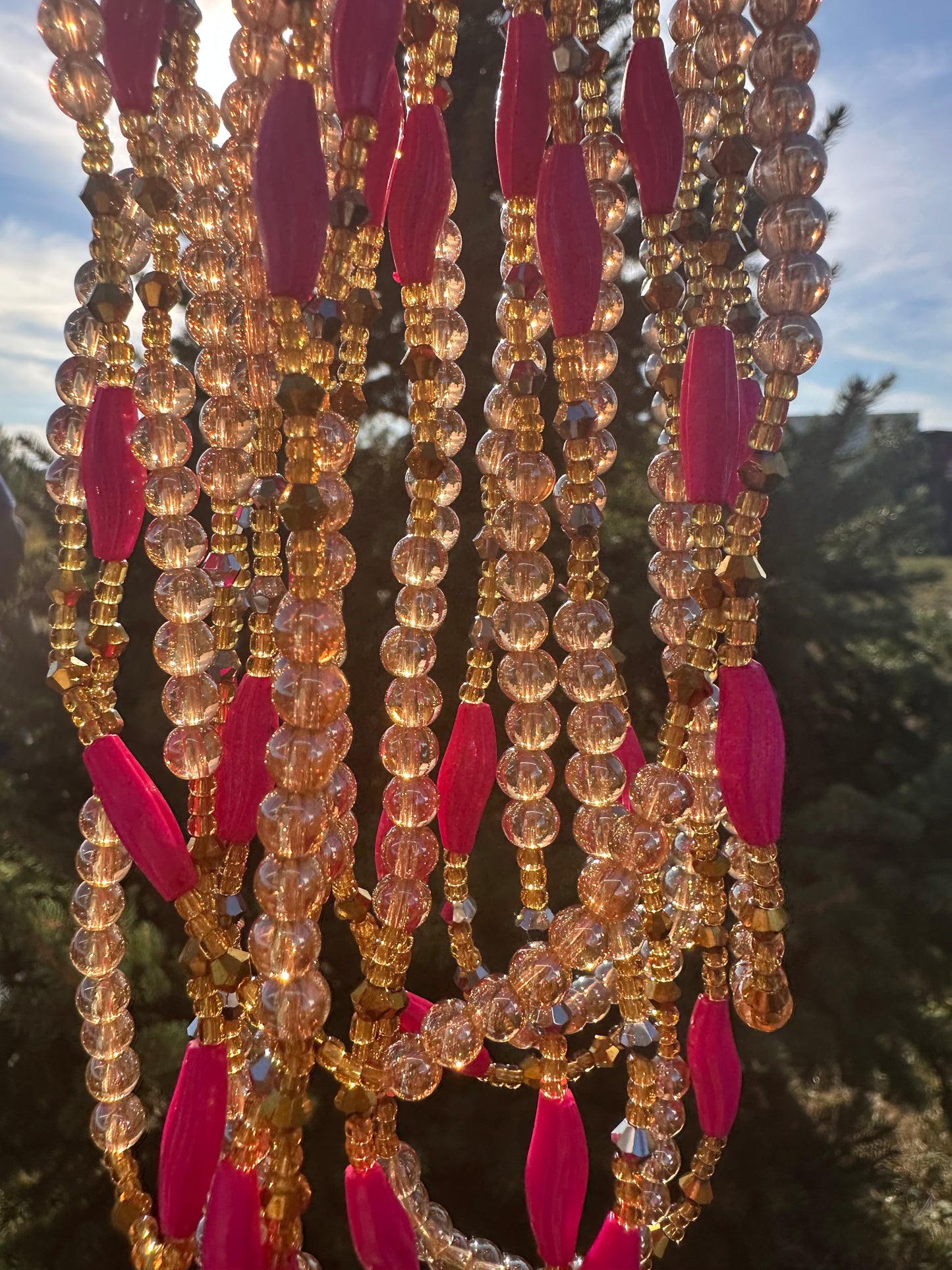 Pink Galore (Elastic Waistbeads)