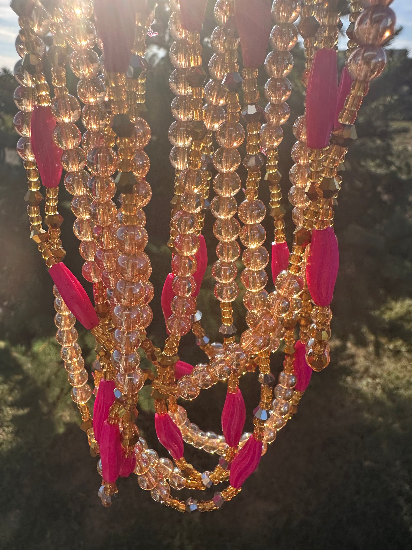 Pink Galore (Elastic Waistbeads)