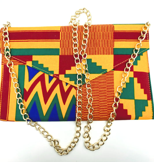 African Print Envelope Bag