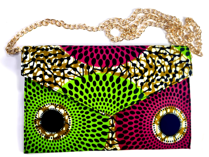 African Print Envelope Bag